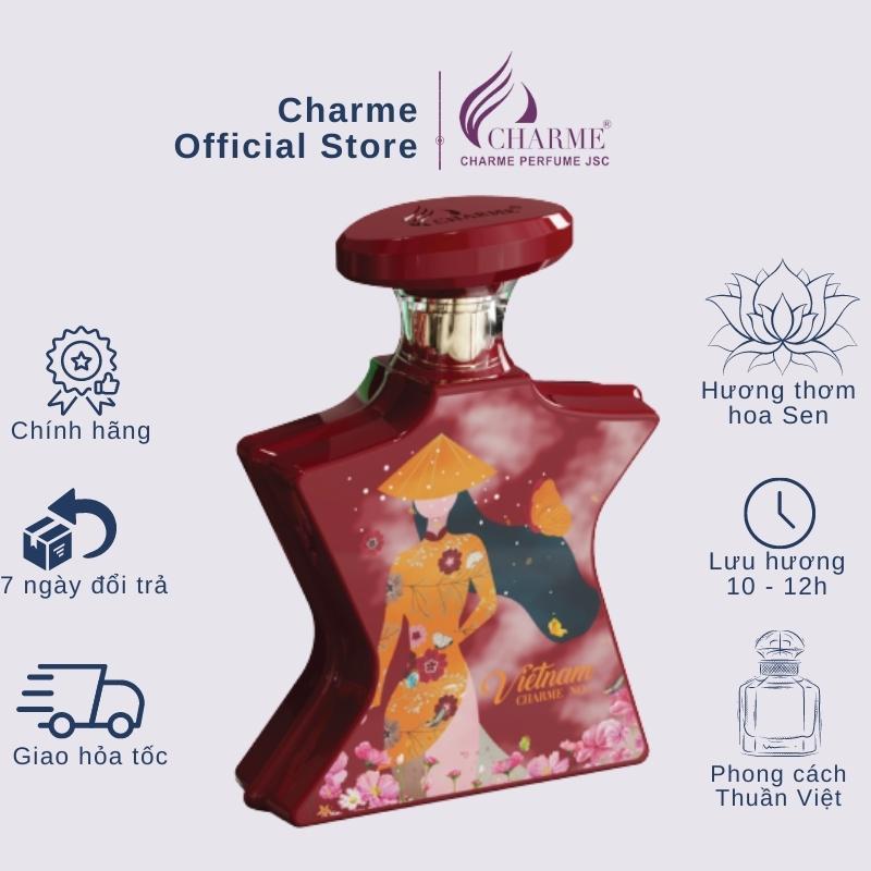 Nước hoa nữ cao cấp, Charme N0.1 Vietnam, lưu hương lâu, hương thơm truyền thống từ hoa sen, 100ml