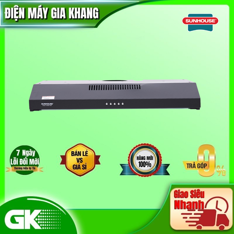 Máy hút mùi vỏ sơn SUNHOUSE SHB6118B - Hàng chính hãng