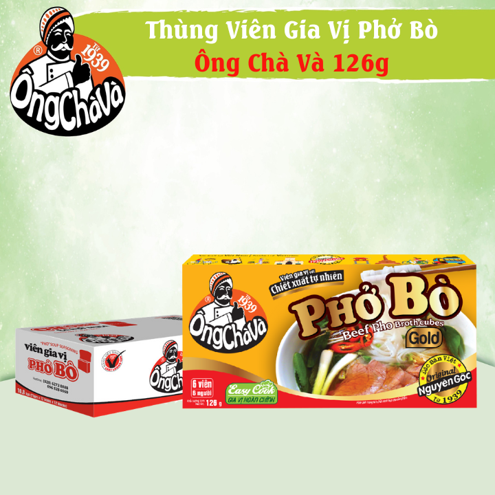 Thùng Viên Gia Vị Phở Bò 126g Ông Chà Và 80 Hộp Thơm Ngon Tiện Lợi Siêu Tiết Kiệm Cho Quán Ăn Và Nhà Hàng