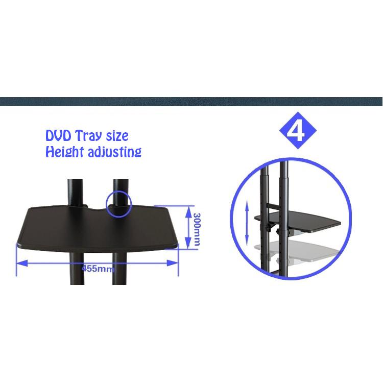 Giá treo tivi di động nhập khẩu AVA1500-60-1P (Đ8) màu đen cho tivi 32-65 inch