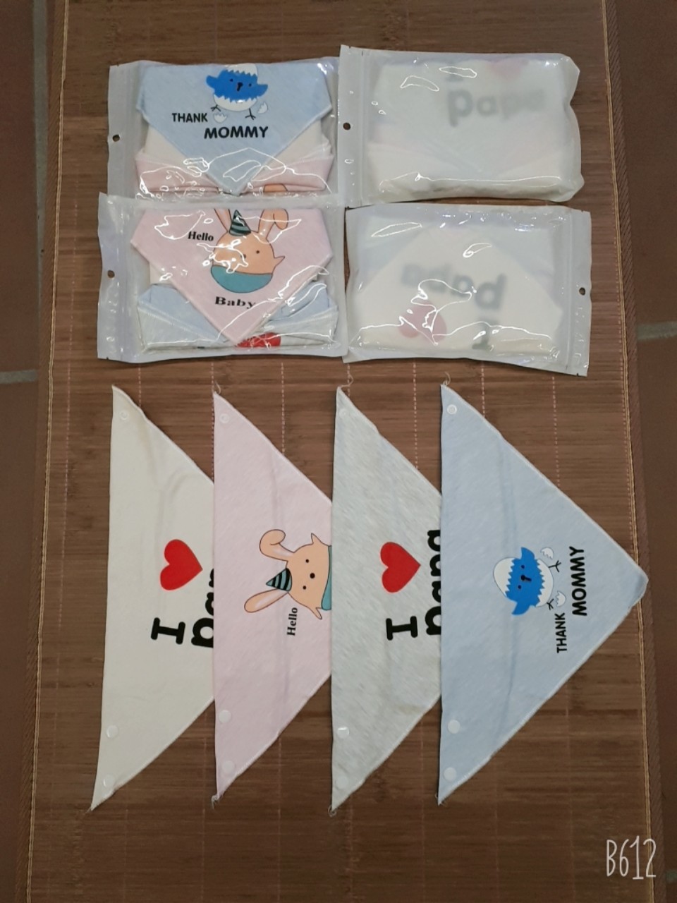 Khăn quàng cổ cho bé loại cotton siêu mềm đẹp in chữ và họa tiết