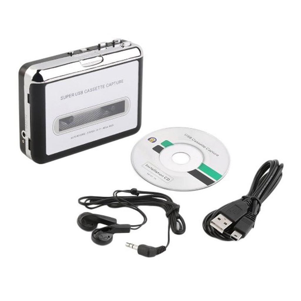 Portable USB2.0 Audio Cassette Tape Converter to MP3 Player for PC