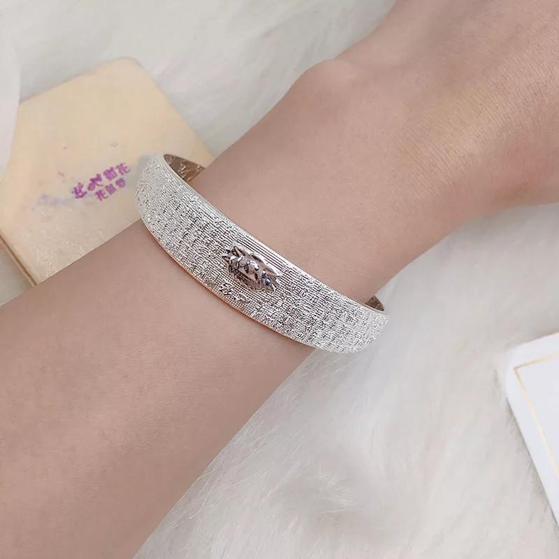 Vòng tay nữ tròn phay BẠC TA 1