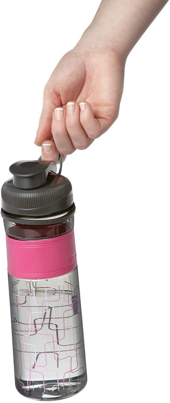 Bình đựng nước Rubbermaid 600ml cao cấp màu hồng