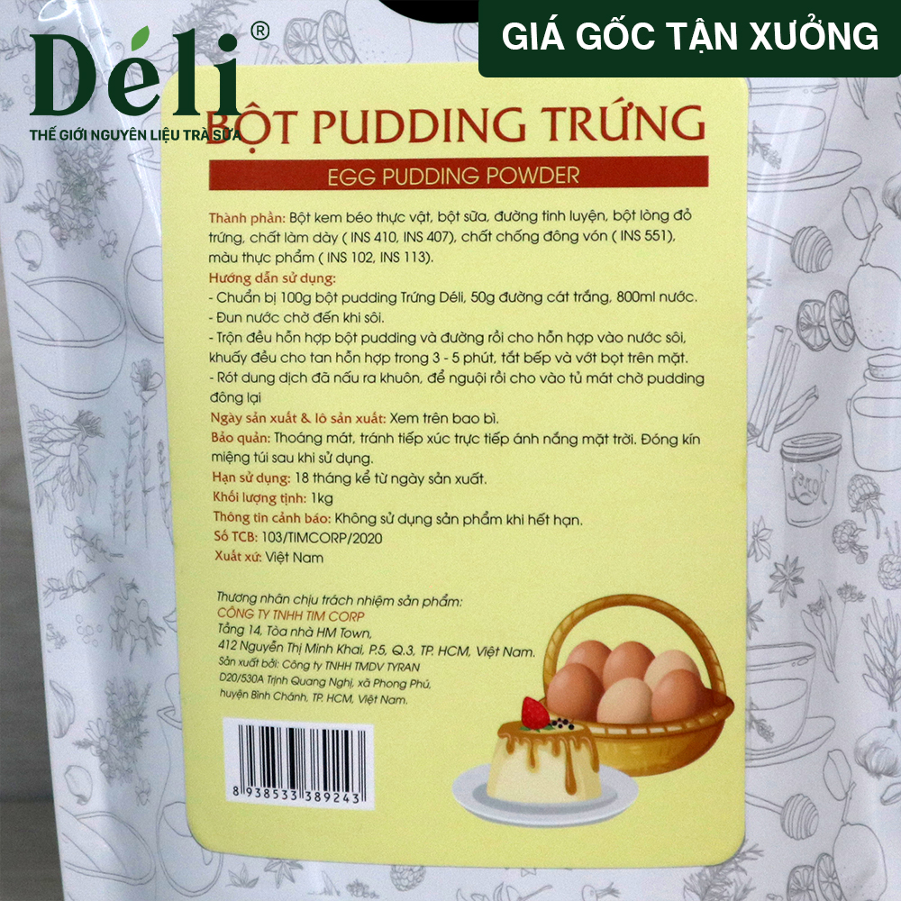 Pudding trứng Déli