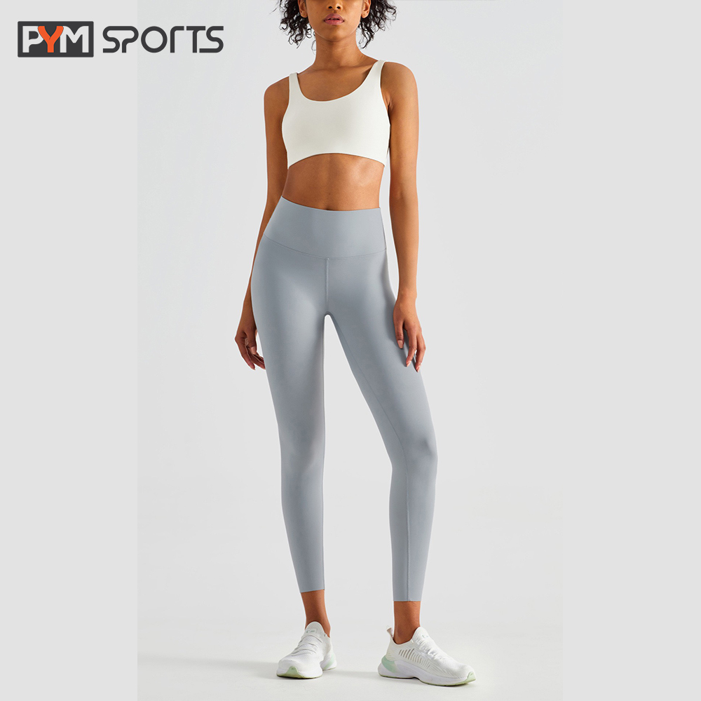 Quần dài legging trơn vải CD Lulu công nghệ đám mây tập Yoga - Gym PYMSPORT - PYML044 nâng mông, lưng cạp cao