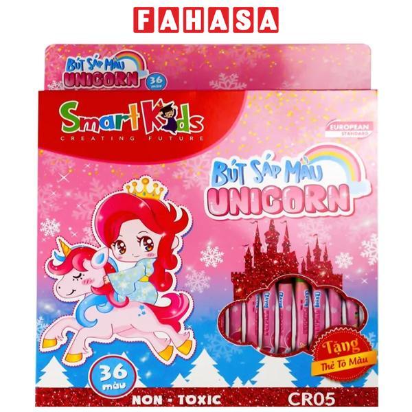 Hộp 36 Bút Sáp Màu Gift Unicorn - Smartkids CR05