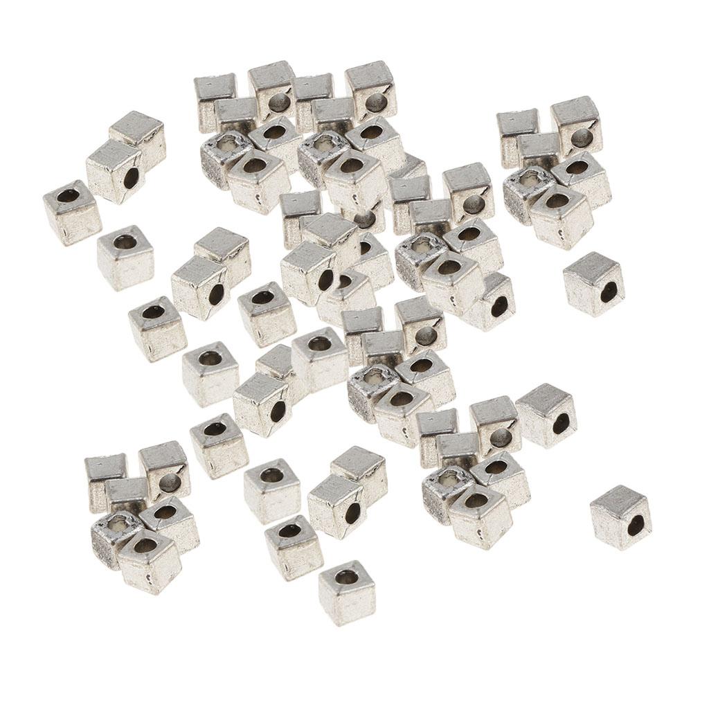 100 Pieces Round Spacers Loose Beads Metal Beads Spacer Beads Craft Jewelry Making