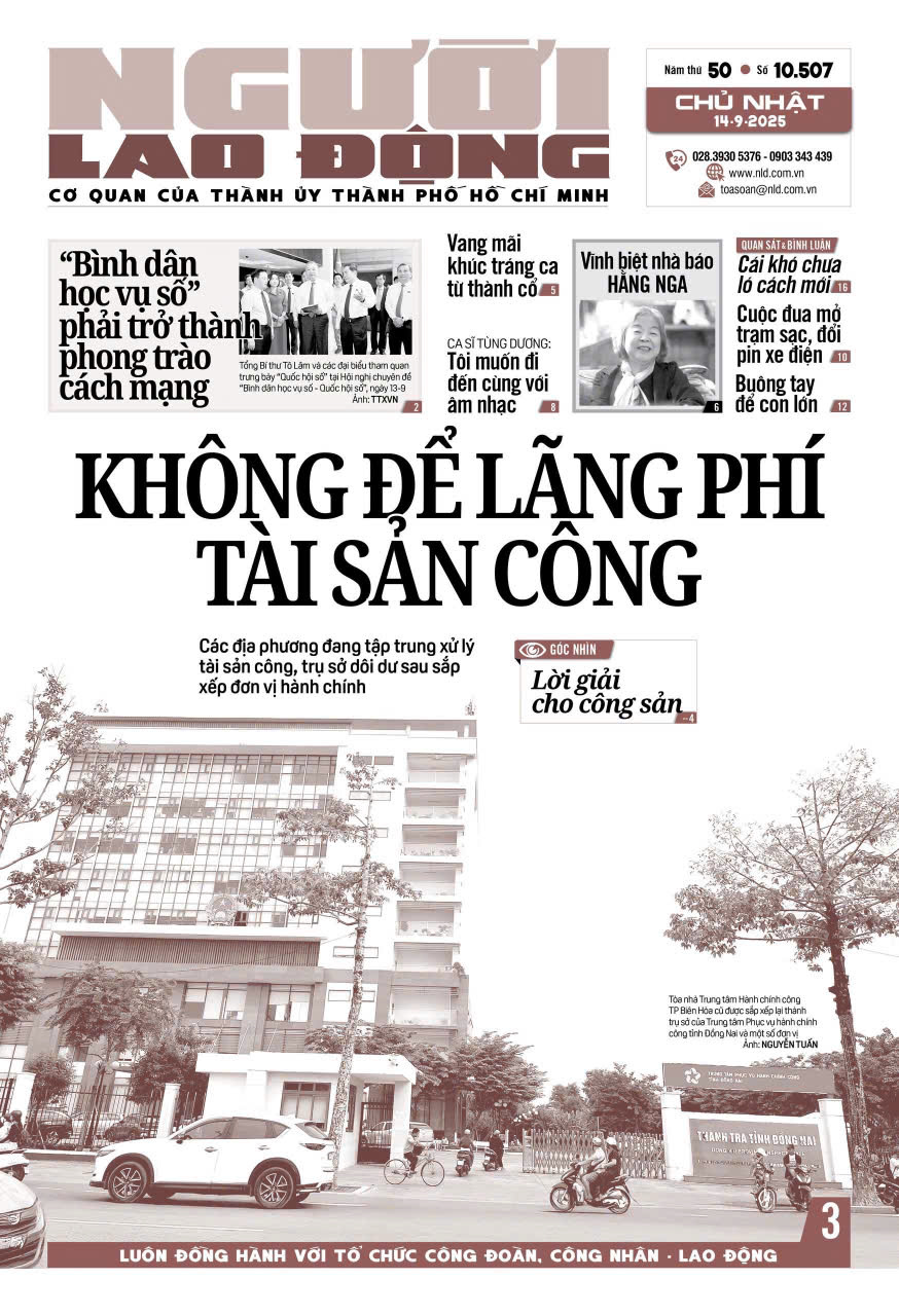 Nhật báo Người Lao Động từ ngày 08-09-2025 đến 14-09-2025