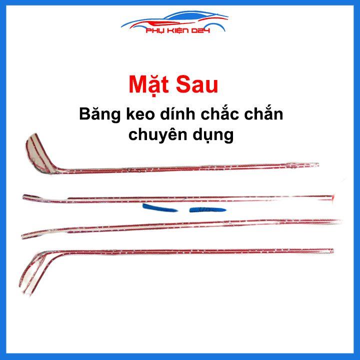 Bộ nẹp viền chân kính cong kính Kia K3, Cerato 2016-2018 Inox sáng bóng chuẩn form xe