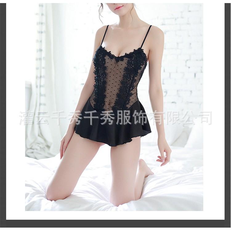 Đầm ngủ sexy - Đồ ngủ mặc nhà - Đồ ngủ gợi cảm - Đầm ngủ sexy K1 - đồ ngủ sexy kèm chip lọt khe