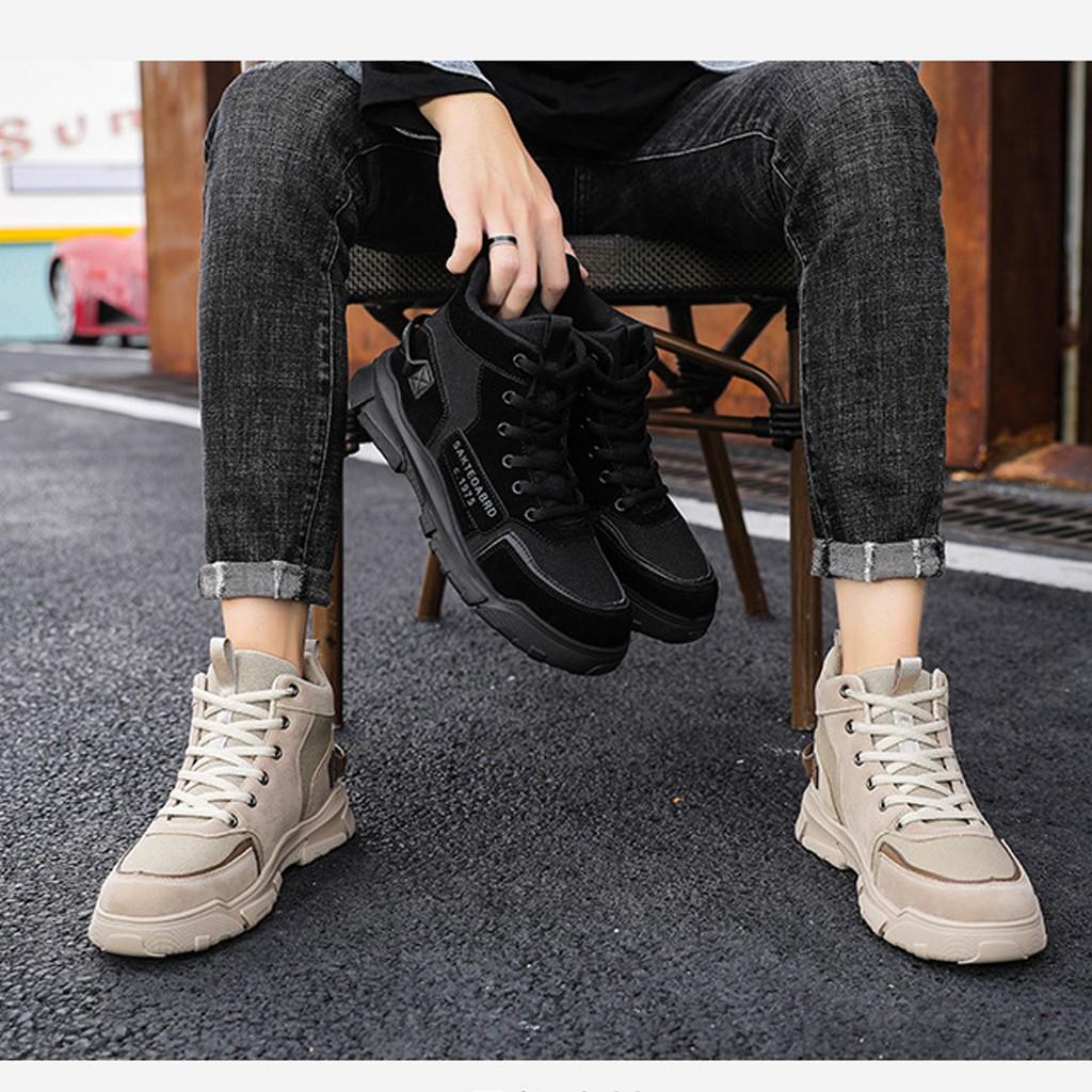 Giày Sneaker Nam TKTMS38 Giày Thể Thao Nam Kiểu Bốt  Thoáng Khí  Cực Kì Êm Chân Size