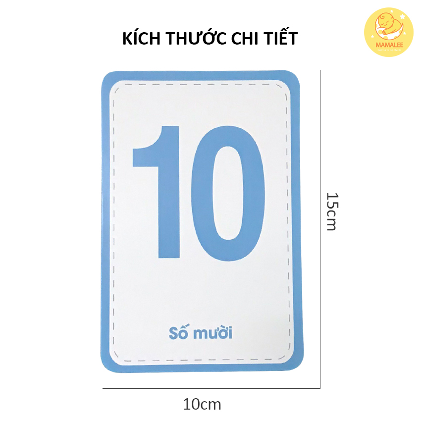 Bộ 42 Thẻ Học Toán Thông Minh Flash Card Theo Phương Pháp Glenn Doman Size Lớn 10x15cm (Cho Bé Từ 4 - 6 Tuổi)