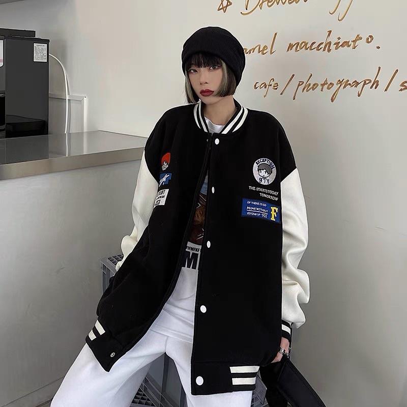 Áo khoác bomber thêu hình unisex cho cả nam & nữ