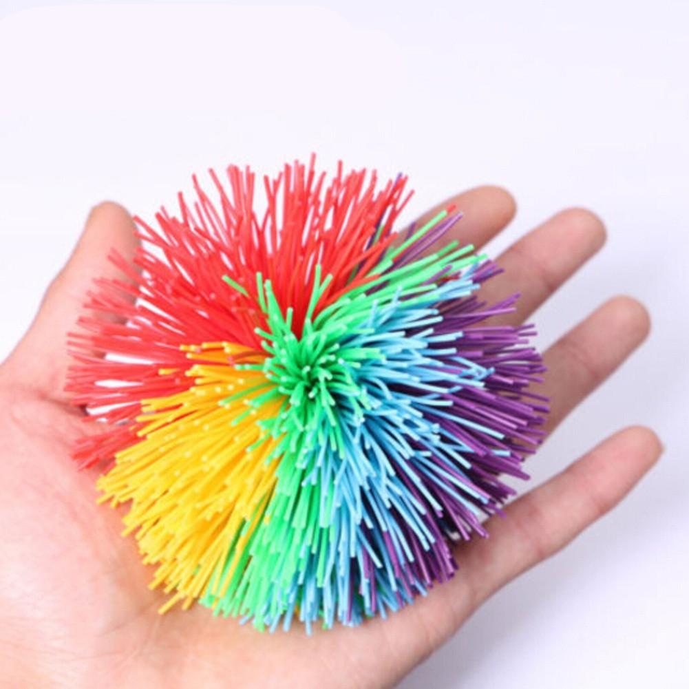 Bóng cao su hình cầu vồng 8cm đồ chơi giảm căng thẳng squishy shoprelc688