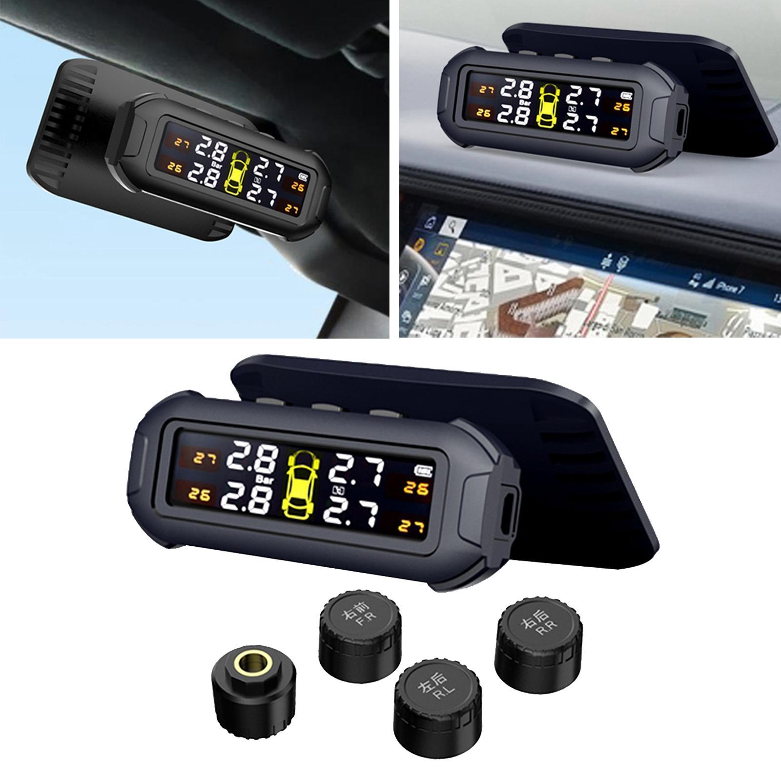 TPMS LCD Wireless Car Tire Pressure Monitoring System with External Sensors Kit