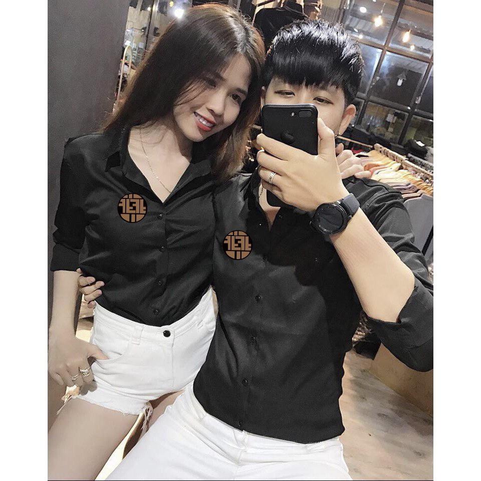 Áo sơ mi CẶP ĐÔI vải lụa nến