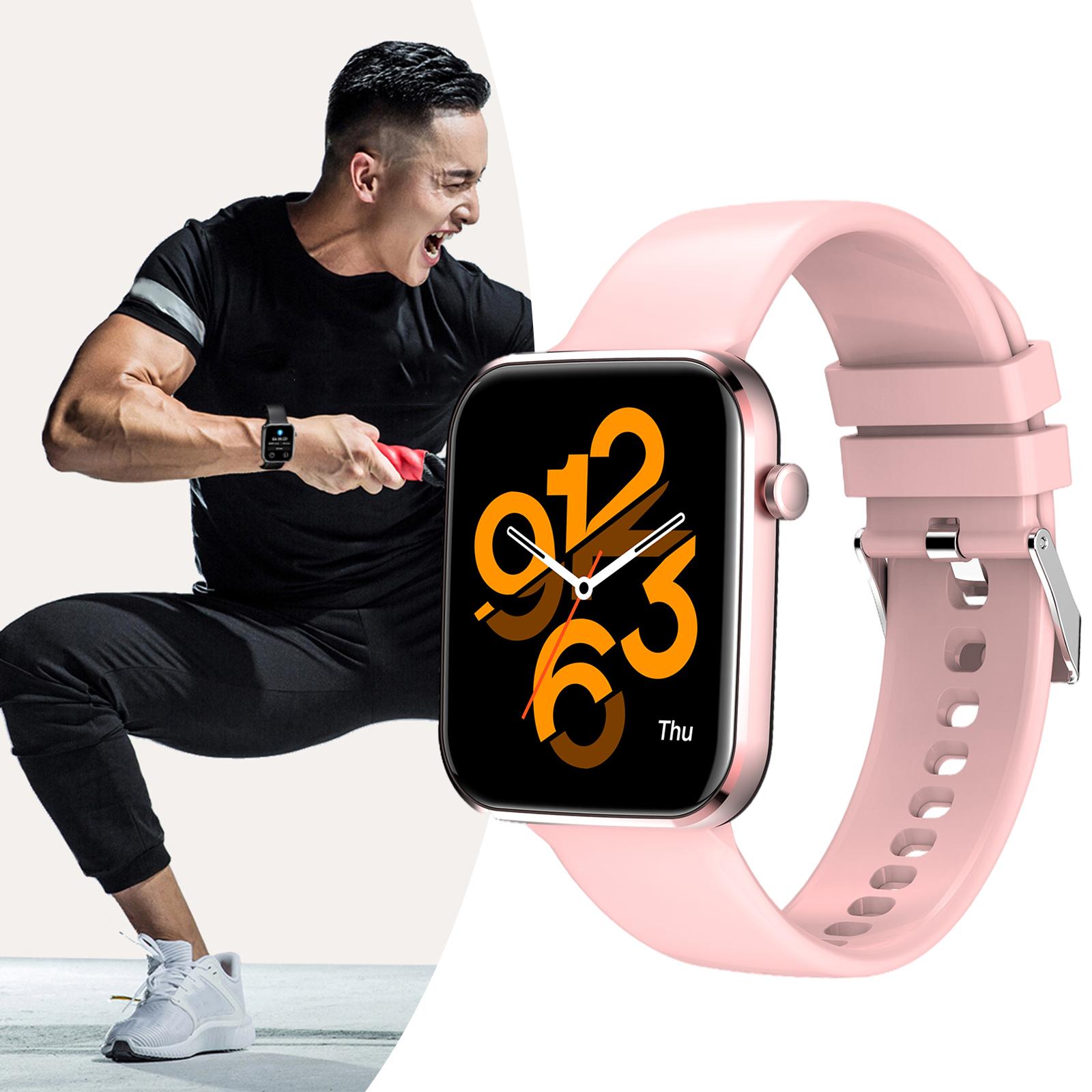 Touch Smart Watch Bluetooth Sleep Tracking Digital Smartwatch for Men Women Pink