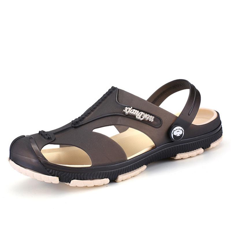 Dép mùa hè mát mẻ đàn ông Giày đi bộ ngoài trời thoáng khí Color: Blue Shoe Size: 45