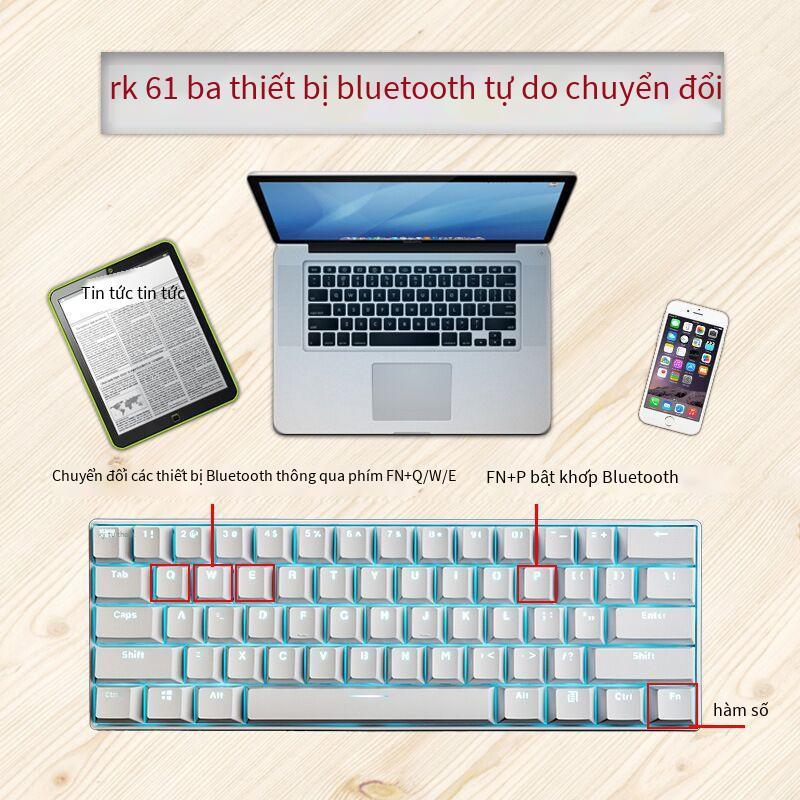 Bàn phím cơ bluetooth có dây/không dây ba chế độ 61 phím thuận lợi nhất bàn phím mac bàn phím amazon ebay