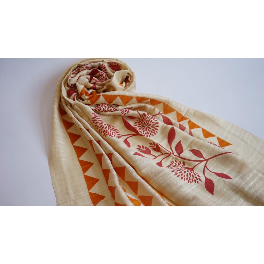 Khăn lụa, Khăn tơ tằm dệt tại Việt Nam, nhuộm màu An toàn, thương hiệu Óng silk, Mã K33I