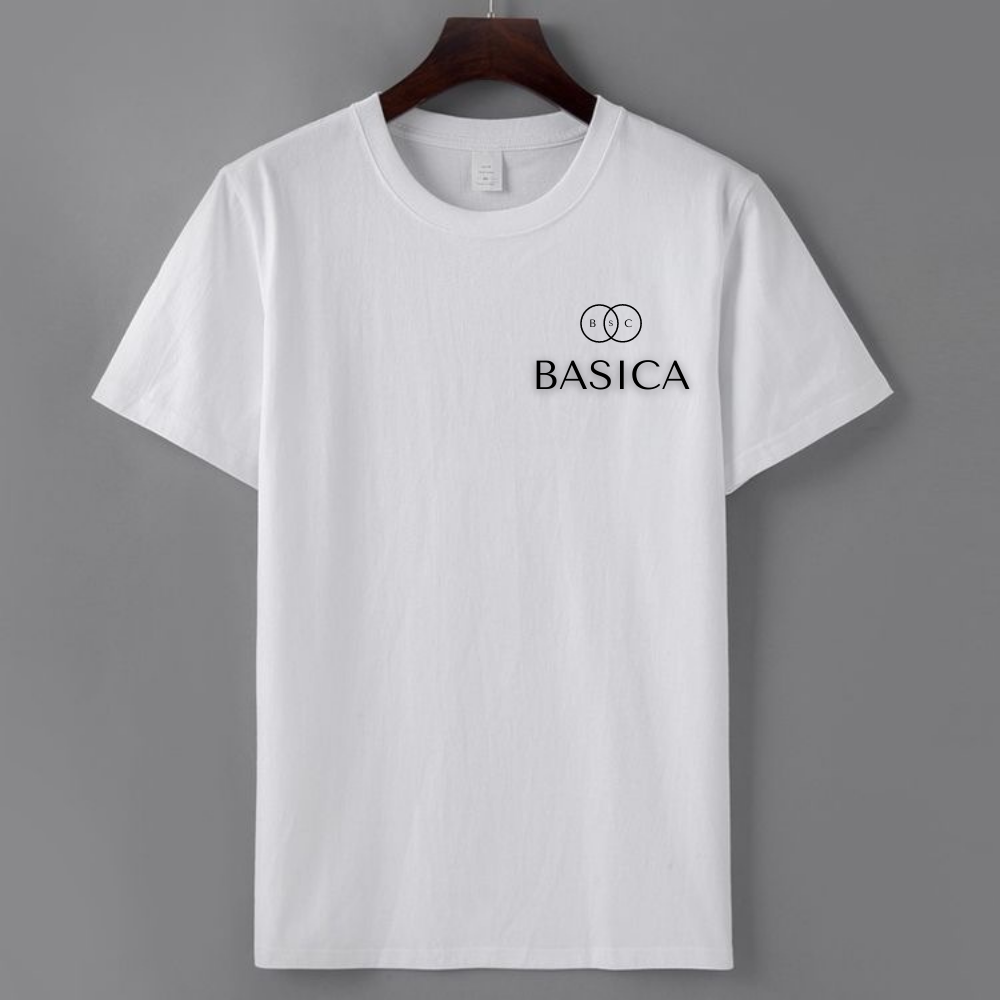 Áo thun trơn unisex BASICA form rộng tay lỡ dành cho nam và nữ