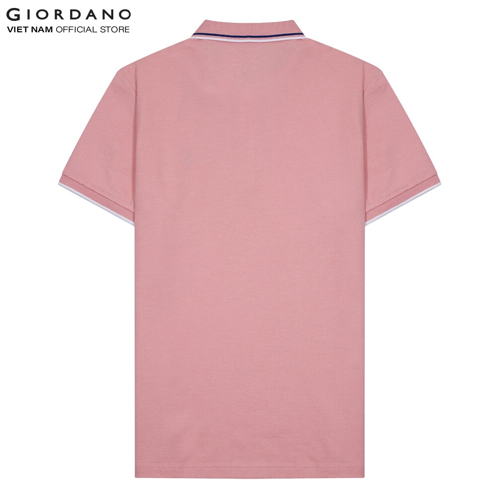 Áo Thun Nam Có Cổ Giordano Classic Polo 01011260 - 49-Hồng - M