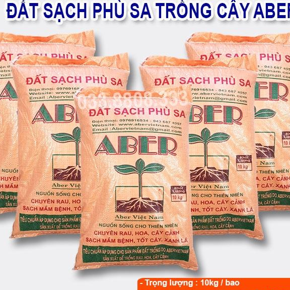 Đất phù sa dinh dưỡng ABER (10kg) - Trồng rau, hoa, cây cảnh