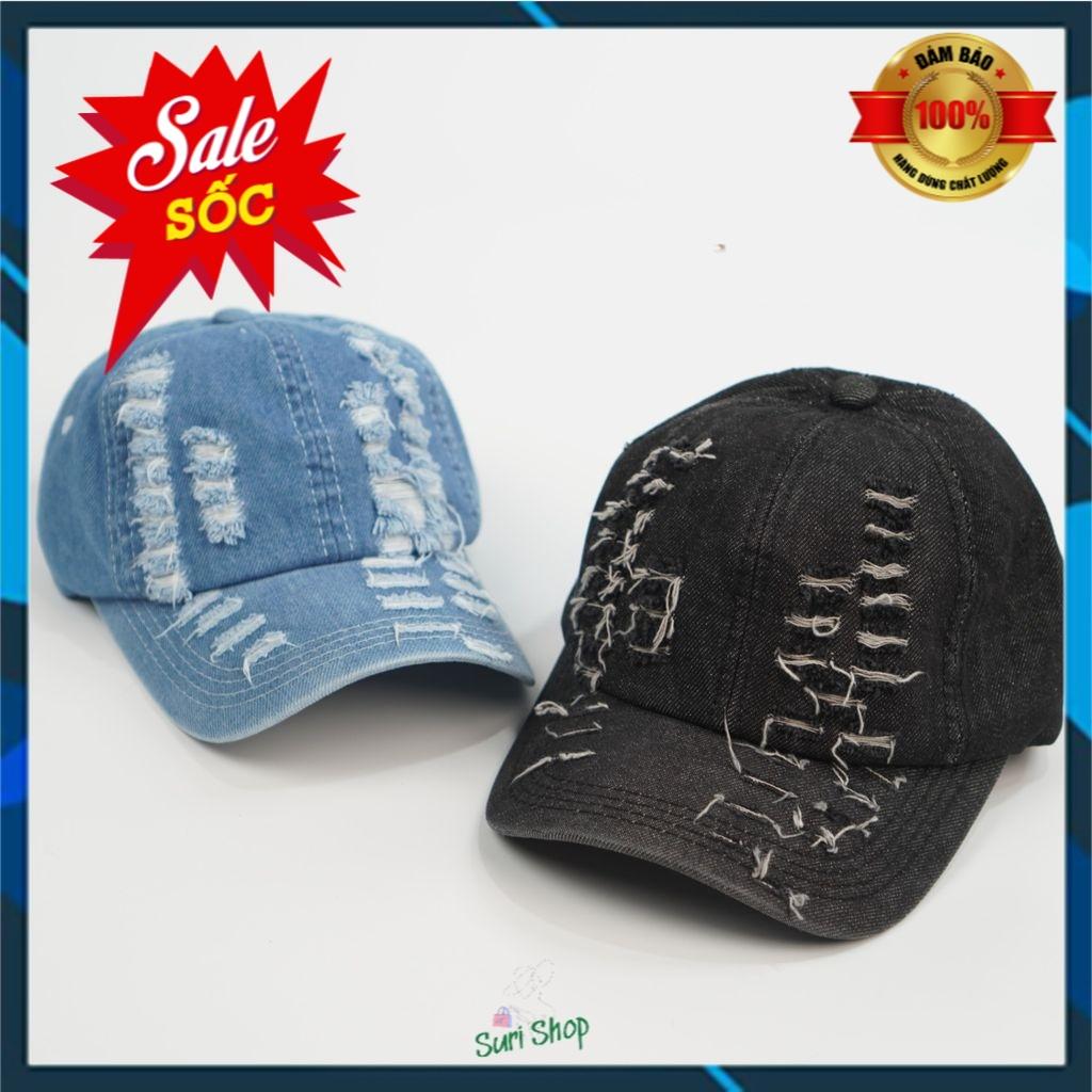 Mũ lưỡi trai ️ Nón kết jean rách chất vải bò cao cấp phong cách Ulzzang form unisex nam nữ N21