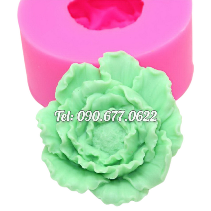 Khuôn silicone làm rau câu hoa mẫu đơn – Loại 8 cm - Mã số 1018