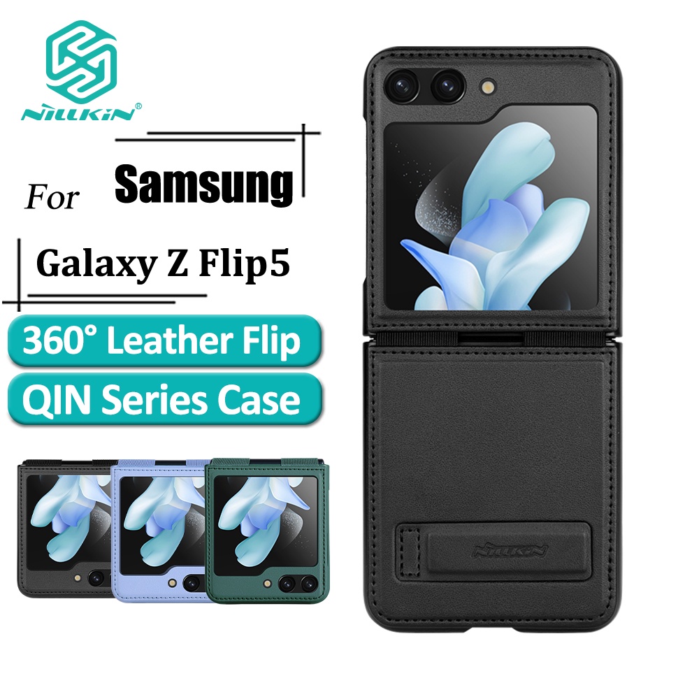 Ốp Case Nillkin Qin Leather Dành Cho Samsung Galaxy Z Flip 5 5G - Hàng Chính Hãng