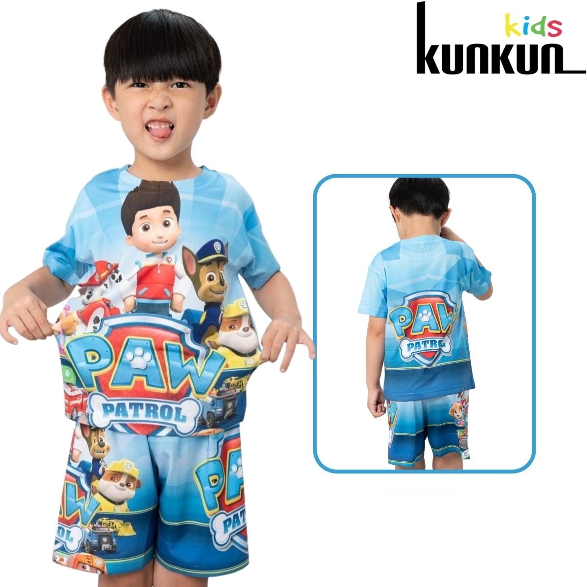 Đồ Bộ Thun Lạnh Có Tay In 3D cho bé trai hình Những Chú Chó Cứu Hộ Paw Patrol