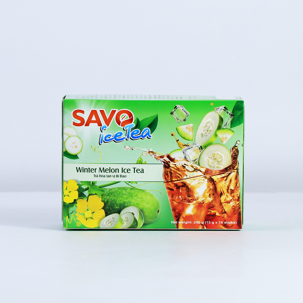 SAVO Ice Tea Bí Đao (Winter Melon Ice Tea) - Hộp 16 gói x 15g