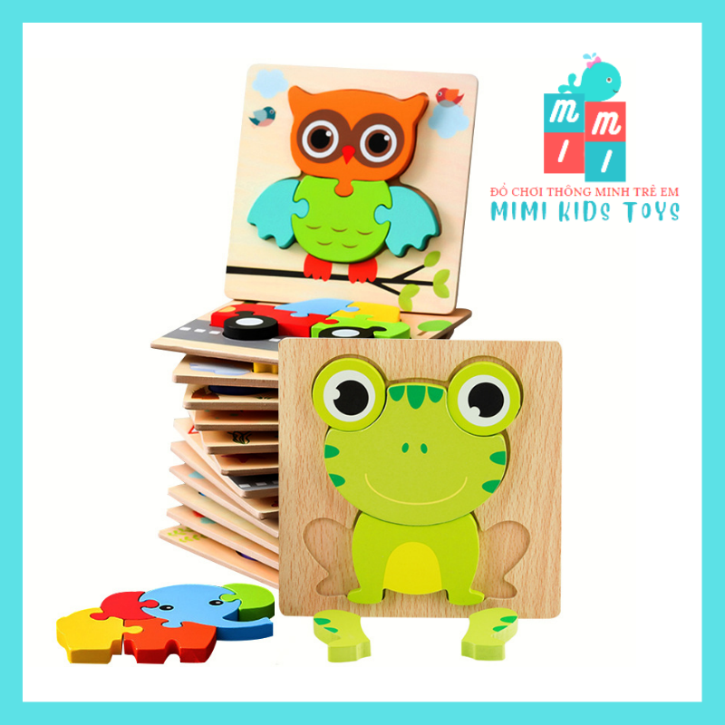Đồ chơi tranh xếp hình gỗ nổi 3D sinh động - Đồ chơi gỗ thông minh cho bé