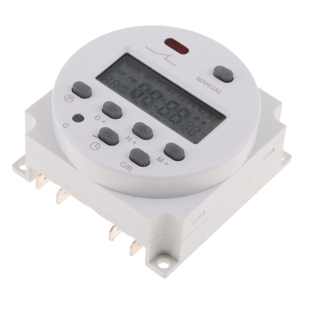 Liquid Crystal Display Digital Programmable Power Timer Switch Relay DC 12V