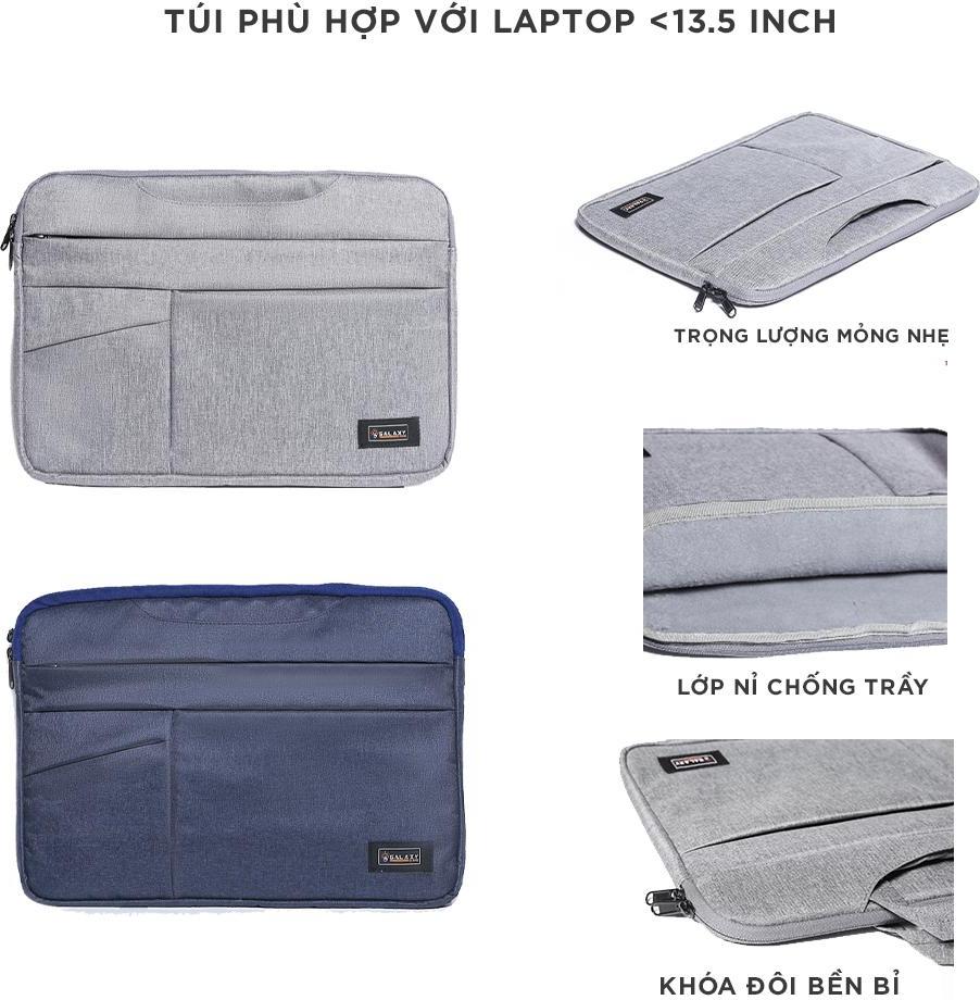 Túi Chống Sốc Túi Xách Cao Cấp Thông Minh Cho Macbook Laptop Surface Galaxy Store 13 - 13.5 Inch - Hàng Chính Hãng