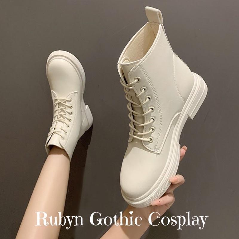 Giày boots trắng đơn giản ( Size 35 - 40 ), G63