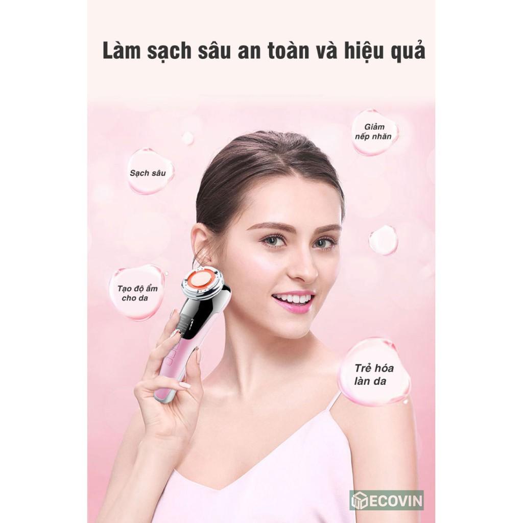 Máy Massage Mặt ION Nóng Lạnh Cầm Tay, Mát Xa Nâng Cơ Mặt, Đẩy Dưỡng Chất