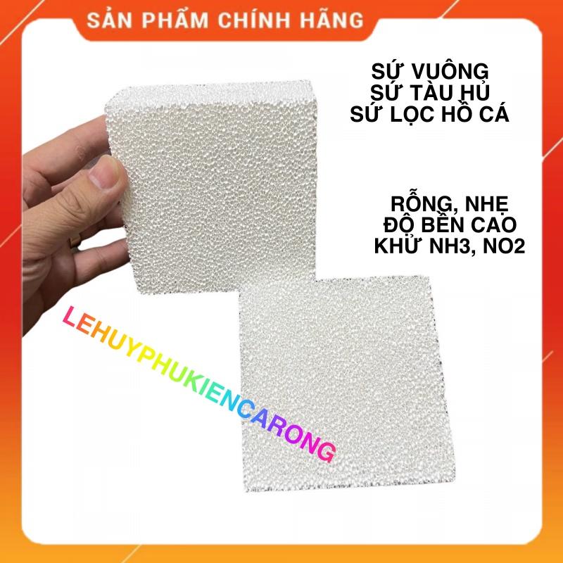 Vật Liệu Lọc Bể Cá - Sứ Vuông - Sứ Tàu Hủ - BACTERIA HOUSE Kích Thước 10x10x5cm