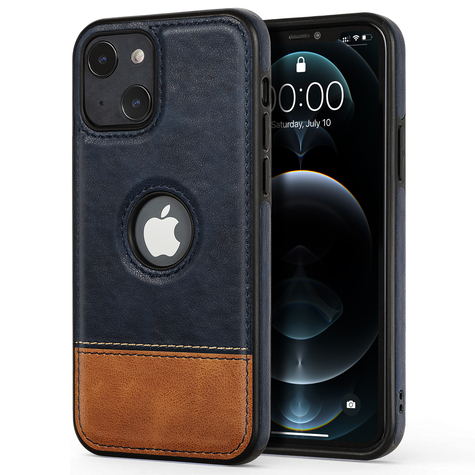Ốp Lưng Da Phong Cách Mới Dành Cho Iphone 11 12 13 14 11 Pro 11 Pro Max 12 Pro 12 Pro Max 13 Pro 13 Pro Max 14 Plus 14 Pro 14 Pro Max - Hàng Chính Hãng - Xanh - 13