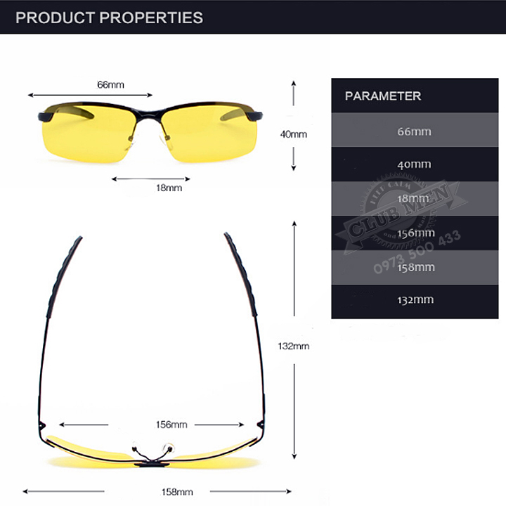 Kính nam đi đêm chuyên dụng chống chói hiệu quả RB3043, siêu nhẹ, có hộp đựng