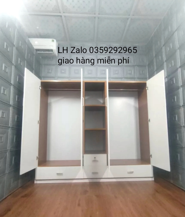 Tủ nhựa đài Loan 4 cánh 1 kệ