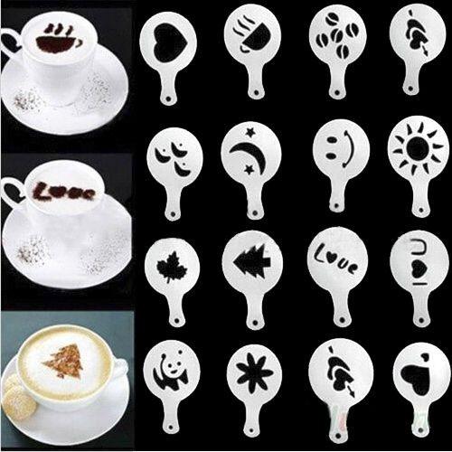 Set 16 Miếng tạo hình bọt sữa cà phê