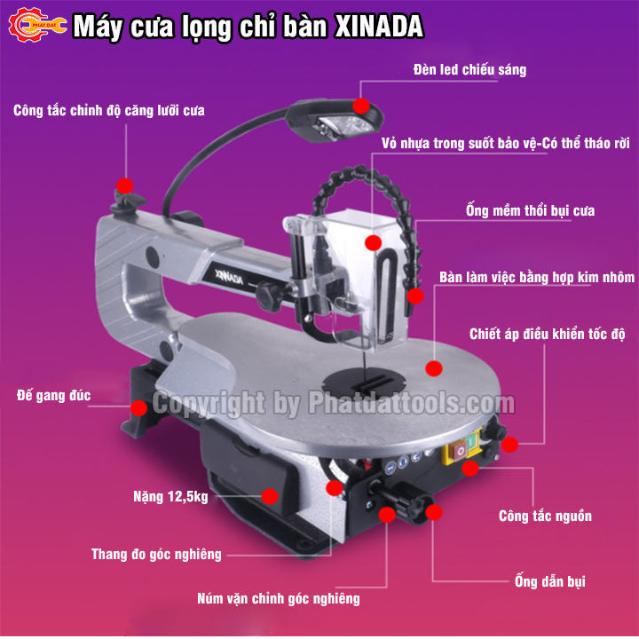 Máy Cưa Lọng Chỉ Bàn Xinnada