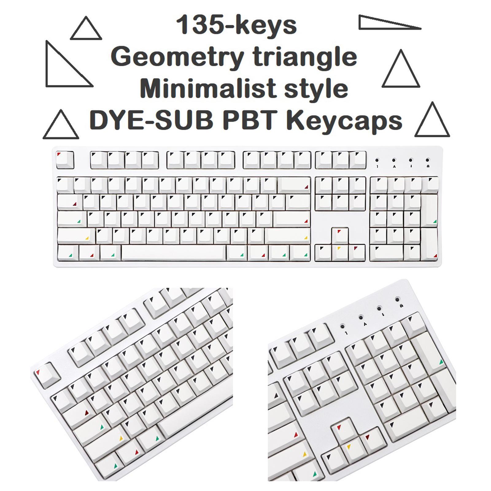 135 Keys Minimalist Theme  DIY Keyboard Parts for Cherry 61