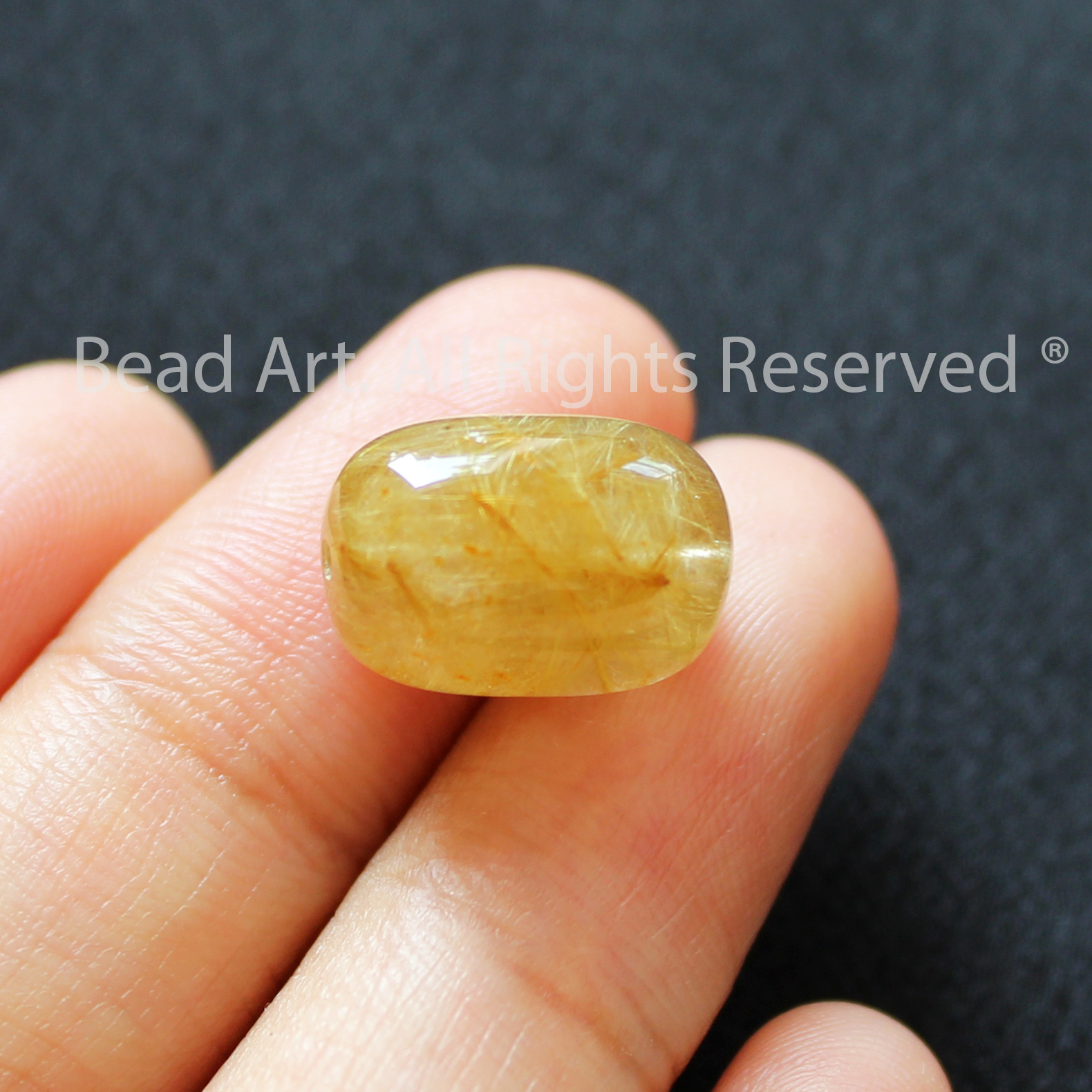 14x10MM Thạch Anh Tóc Vàng Tự Nhiên Loại A, Đá Phối Vòng Tay Phong Thuỷ, Hình Trụ, Trang Sức, Chuỗi Hạt, Mệnh Thổ, Kim - Bead Art