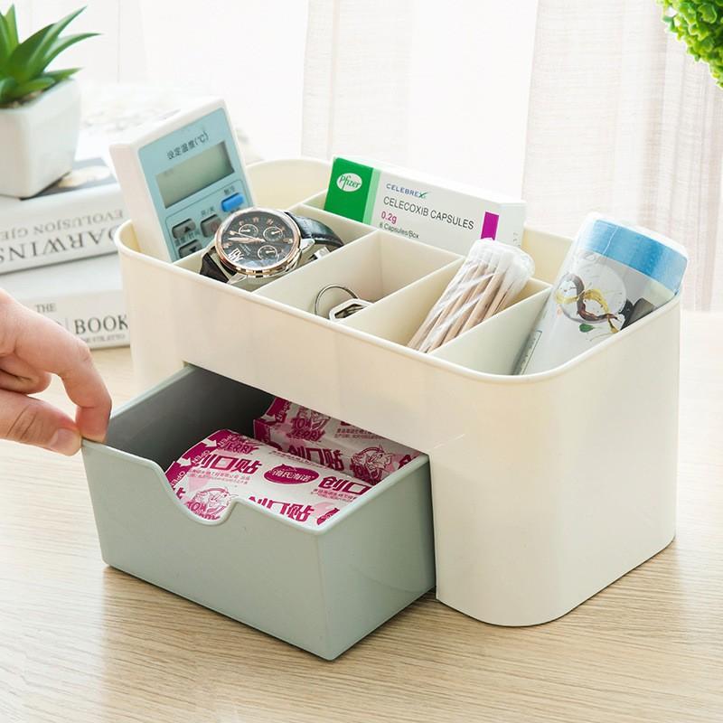 Kệ mỹ phẩm mini để bàn nhiều ngăn, nhựa ABS đẹp sang trọng