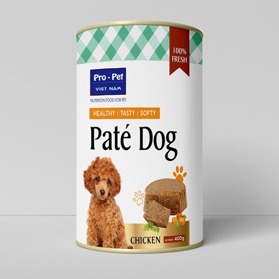 Pate Dog Dành Cho Chó, Pate Pro-Dog Lon 400g