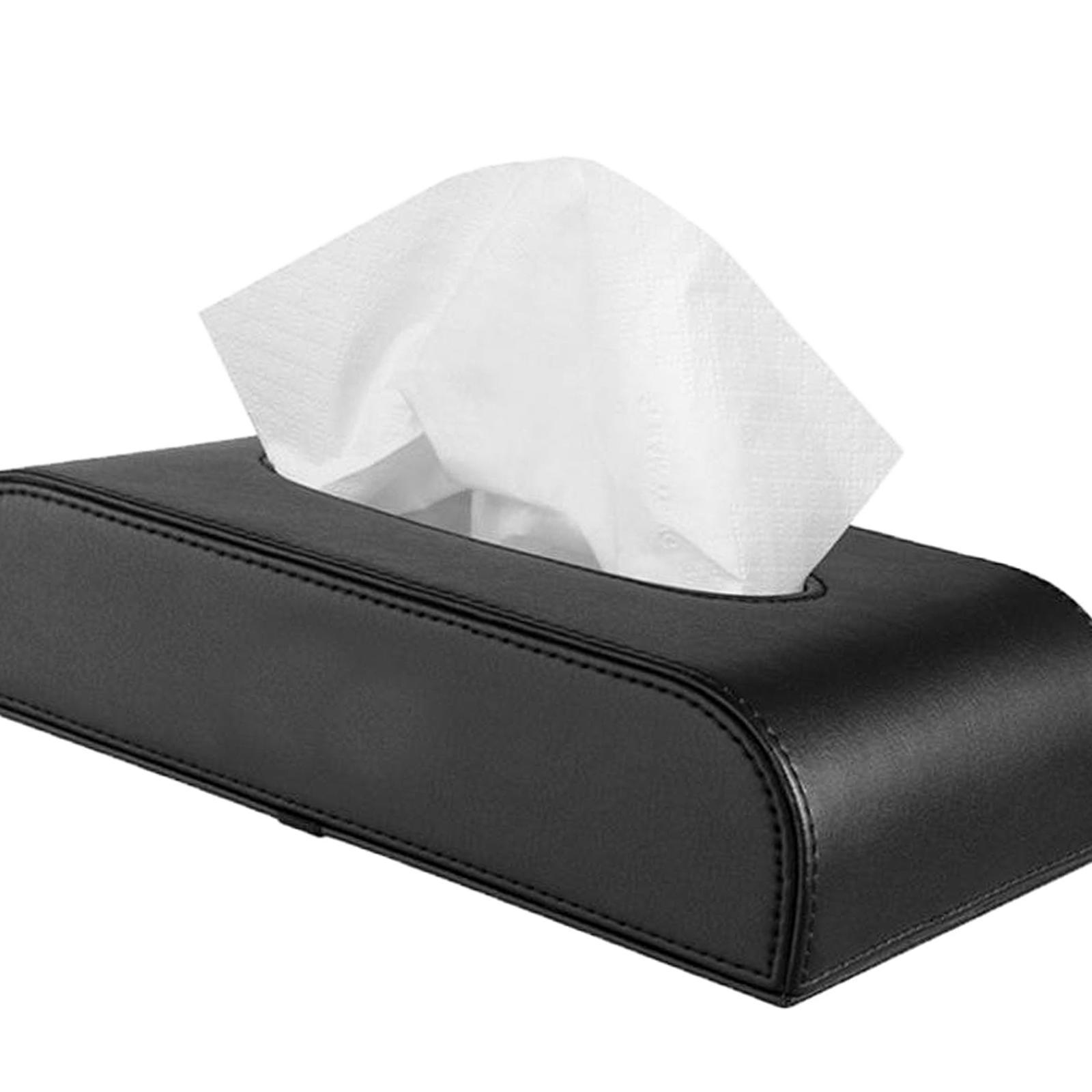 Auto PU Leather Paper Towel Case Tissue Box Paper Storage for Home Office