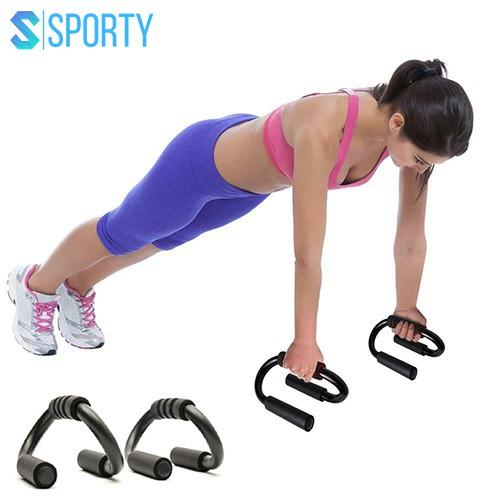 Dụng Cụ Tập Hít Đất chống đẩy cầm Tay, Tay nắm chống đẩy YOGA chính hãng SPORTY chất liệu thép cứng cao cấp